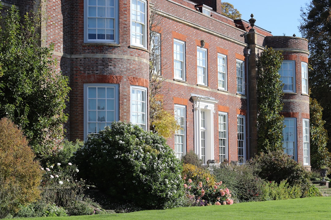 A handsome brick house with well-tended gardens