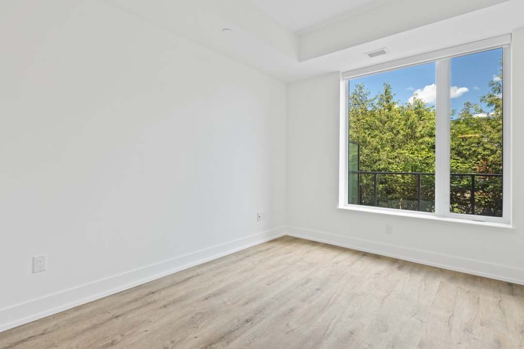 A bright, empty room in a vacant property with sunlight through the window
